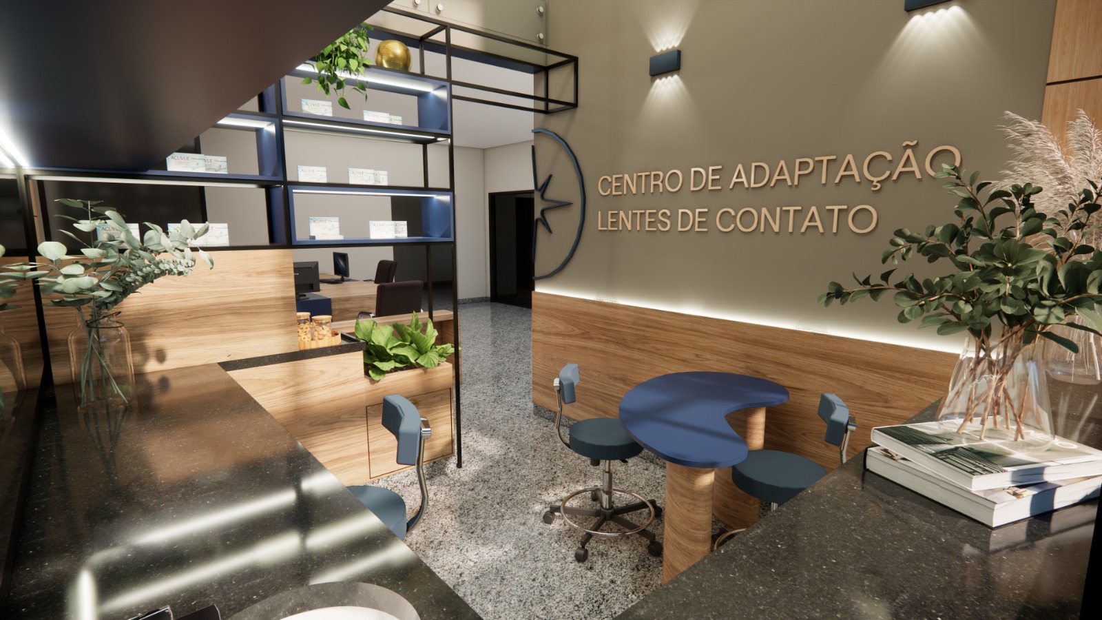 Recepção do Centro de Adaptação de Lentes HOA